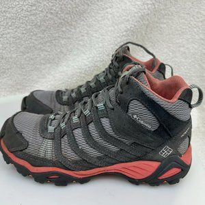 Columbia Armitage Lane Hiking Boots Waterproof 39 Women’s 8 Gray Coral Walking